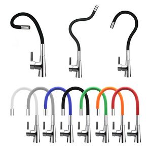 SANIPRO corpo in ottone colorato tubo flessibile in silicone girevole miscelatore caldo freddo rubinetti lavello <span class=keywords><strong>rubinetto</strong></span> estraibile senza piombo - Product Image 1