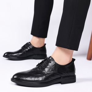 2026 New Model-Best-selling Men's Luxurious Leather <b>Shoes</b> PU Lining Pointed Toe Oxfords Formal Business Wedding <b>Shoes</b> - Product Image 4