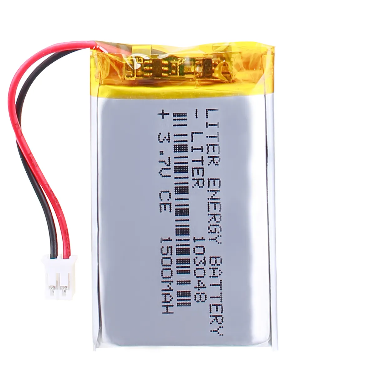 3.7V 1500mAh 103048 Rechargeable Li Po Batteries For Electric Razor Mobile Phone Power Bank With 2pin PH 2.0mm Plug