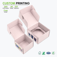 Boîte de jeu de cartes rose pâle personnalisée avec insert rond et couvercle rabattable pour protège-cartes et articles de collection – Vente en gros