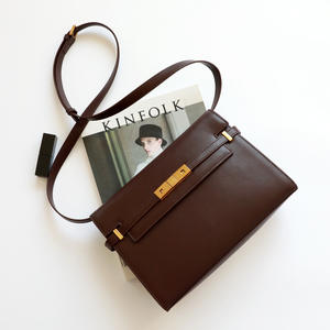 Sac en cuir véritable pour femme Yang Shulin - Style Manhattan tendance, sac bandoulière messager à la mode automne 2020 - Product Image 4