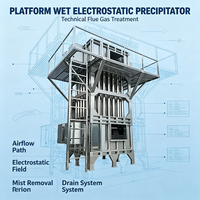 Precipitador Electrostático (ESP) Comercial Húmedo para Estación de Calefacción por Distrito, Sistema de Pulido de Polvo Ultrafino