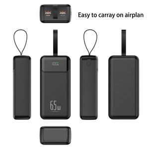 พาวเวอร์แบงค์แบบพกพา 65W ชาร์จเร็ว 30000mAh ที่ชาร์จแล็ปท็อปคุณภาพเยี่ยม วัสดุ PVC แข็งแรง ช่องเสียบ USB คู่ สำหรับโทรศัพท์มือถือ - Product Image 2