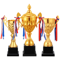 Personnalisé blanc sport tennis badminton musculation cricket golf basket-ball football métal football récompenses coupe médailles et trophées