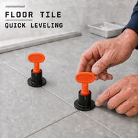 Système de nivellement de carreaux auto-adhésif réutilisable en forme de T Spin Doctor, espaceurs pour carreaux de sol et de mur, carreaux de céramique modernes