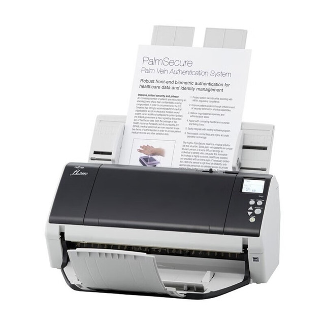 Fujitsu Fi-7460 High-Speed USB A3 Document Scanner 24-Bit Color Depth 600x1200dpi Resolution 200 Scans/Minute Double-Sided