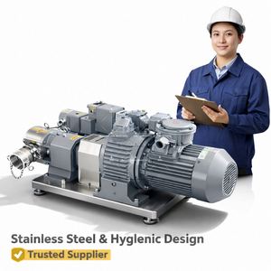 ปั๊มโรตารี่โลบสแตนเลสเกรดอาหาร SS316L สำหรับถ่ายโอนน้ำผลไม้ - Product Image 1