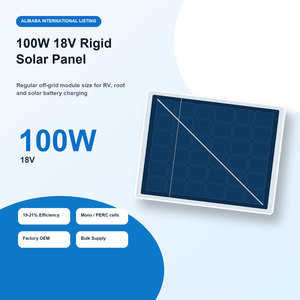 Panel Solar Rígido de 100W 18V, Módulo Fotovoltaico de 18V, Panel Solar Personalizado OEM para Sistemas de Energía en Exteriores, Venta al Por Mayor de Fábrica - Product Image 3