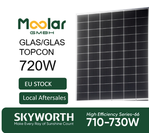 แผงโซลาร์เซลล์แบบสองหน้ากระจกสองชั้น SKYWORTH QM210 THCD-720-66 720W ประสิทธิภาพ 23.2% ขนาด 2384x1303 มม. จัดส่งรวดเร็ว เยอรมนี - Product Image 3
