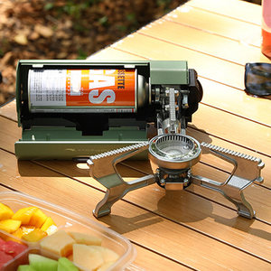 Estufa de <span class=keywords><strong>gas</strong></span> portátil plegable Wildrex Mini de acero con un quemador, ecológica para camping - Product Image 3