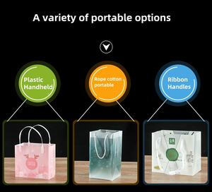 Venta al por mayor transparente <span class=keywords><strong>PE</strong></span> bolsas de plástico esmerilado <span class=keywords><strong>PP</strong></span> para ropa regalo embalaje bolsas de la compra - Product Image 4