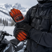 Gants chauffants électriques 5000 mAh pour hommes et femmes, en polyester/coton/métallique, imperméables, compatibles écran tactile, pour le ski et l'hiver