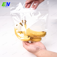 Groenten En Fruit Verpakkingstassen Plastic Doorzichtige Eco Poly Zakken Met Ontluchtingsgaten Op Maat Gemaakte Ritssluitingszakken Met Logo-Afdrukken 1-3Kg