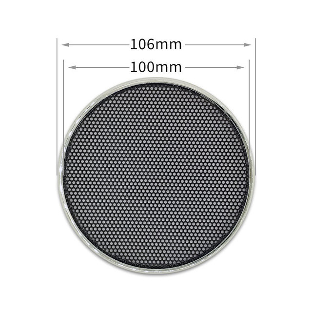 35-inch Speaker Grille ABS Cold-Rolled Steel Metal Dust Cover Black and Silver Car Audio Made in China