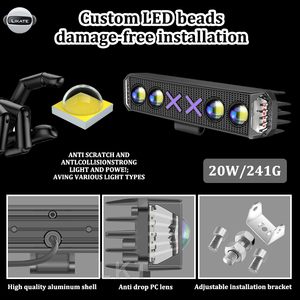 Nouvelle barre lumineuse LED LKT XX Design 20W 6 pouces, clignotante rouge et bleue, pour voiture, <span class=keywords><strong>moto</strong></span>, camion, tout-terrain, phare DRL - Product Image 5