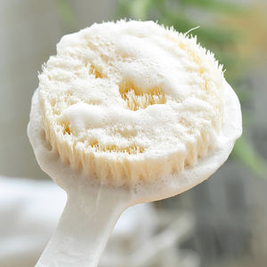 Nuovo lungo manico curvo spazzola per il corpo della doccia setole in Nylon per lavaggio posteriore del corpo spazzole da bagno per massaggio spugne per - Product Image 4