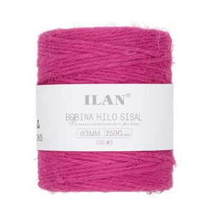 Bobina di Filo Sisal 3mm Rosa Fucsia 250G per Artigianato - Product Image 2