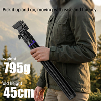 QZSD ZP500K Trépied extensible 2,1 m pour appareils photo et téléphones portables