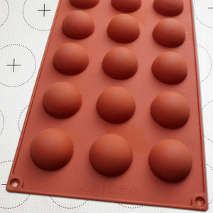 Лидер продаж, без BPA силиконовая антипригарная форма для торта с 15 отверстиями, полусфера, форма для шоколада - Product Image 6