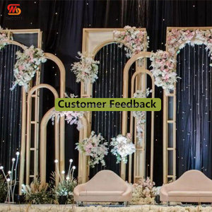 SMOOTH Metal Wedding Flower Arch <b>Frame</b> Gold Wedding Props Stage Background Arch Wedding Decoration - Product Image 2