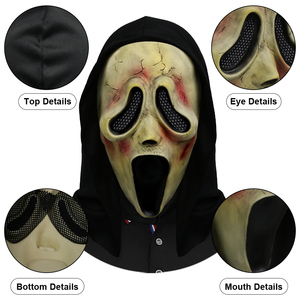 Máscara de Látex Realista de Rostro Herido, para Halloween, Fiestas, Bromas, Disfraces, Personalizable - Product Image 2