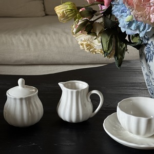 Wholesale White Ceramic <b>Tea</b> <b>Pot</b> <b>Set</b> Milk Creamer Pitcher Porcelain Coffee Cup and Saucer Afternoon <b>Tea</b> <b>Set</b> - Product Image 6