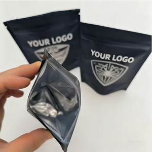 Cina Super fabbrica stampa personalizzata nero Doypack chiusura a <span class=keywords><strong>Zip</strong></span> sacchetti per uso alimentare imballaggio in alluminio borse con cerniera Stand up Pouch - Product Image 2