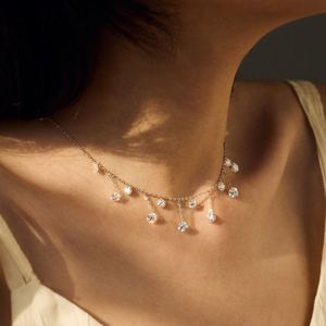 Collar de Borla con Circonitas de Grado 5A de 4mm y 5mm, Plata de Ley 925, Diseño Elegante Dylam, Alta Joyería, No se Desvanece, No se Oxida, para Mujer - Product Image 4