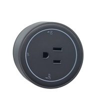Prise murale de table en alliage d'aluminium personnalisée, normes UK/US/CN, 2 prises, niveau IP44, fonctions sélectionnables, coulissante, 32A