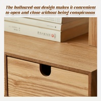 Organisateur de bureau en bambou empilable miniature personnalisé avec boîte de rangement de table à un seul niveau pour le bureau et la vaisselle