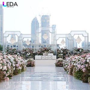LEDA Outside Wedding Heavy Duty Transparent acrylic <b>Frame</b> Wedding Arch for wedding party <b>backdrop</b> decor - Product Image 2