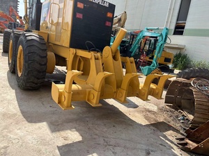 Niveleuse Caterpillar CAT 140K & 160H d'occasion fabriquée au Japon avec chargeur frontal et entraînement par dérapage - Product Image 2