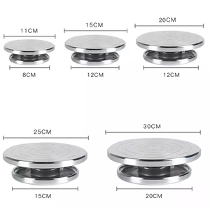 15-30cm DIY gốm DIY công cụ hai mặt xoay bánh xe gốm Turntable kim loại thép quay Tấm bánh bánh xe gốm đứng - Product Image 6