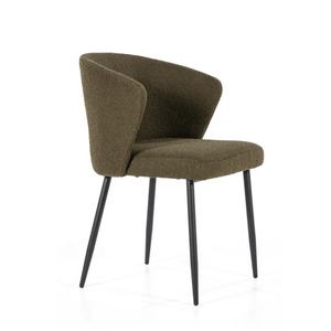 Sillón de Diseño Moderno y Lujoso para Sala de Estar, Tapizado en Tela, con Brazos de Metal Negro, Sillas Reales para Muebles de Sala de Estar - Product Image 2