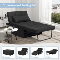 Klappbares Multifunktionales Einzel-Schlafsofa aus Stoff für Kleine Räume Wohnzimmer Schlafzimmer
