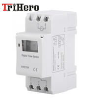 Minuterie numérique Programmable THC15A, Rail Din, contrôle hebdomadaire, puissance 220V, 230V, 6A, 10A, 16A, 20A, 25A, 30A