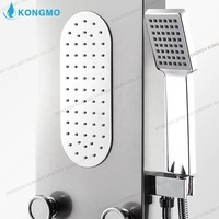Panneau de robinet de douche de pluie en acier inoxydable 304 avec jet d'eau d'hydromassage
