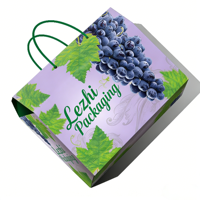 Boîte en carton ondulé B imprimée en couleur avec poignée en corde pour raisins secs de marque privée