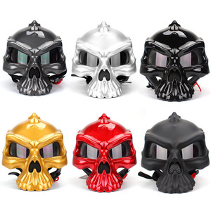 <span class=keywords><strong>Casco</strong></span> da <span class=keywords><strong>Moto</strong></span> Elegante e Unico con Design Intercambiabile a Doppio Lato, <span class=keywords><strong>Casco</strong></span> <span class=keywords><strong>Teschio</strong></span> in ABS Universale per Tutte le Stagioni - Product Image 1