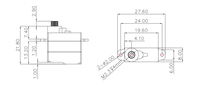 Servomoteur numérique PTK 7307 MG-D HV avec moteur sans noyau CLS, engrenages métalliques, 3,0 kg, 0,052 sec, programmable, 4,8 V-8,4 V pour camion, bateau, avion RC