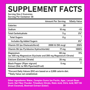Best Seller Magnesium Glycinate Gummies Total Carbohydrate well rounded Balance Brain Health Concentration Quality Gummies - Product Image 2