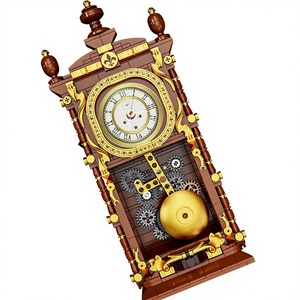 Orologio a Pendolo Retrò Missile Bear, Modello <span class=keywords><strong>3D</strong></span> T2109, 751 Pezzi, Blocchi di Costruzione Educativi in Plastica ABS, Fantascienza - Product Image 1