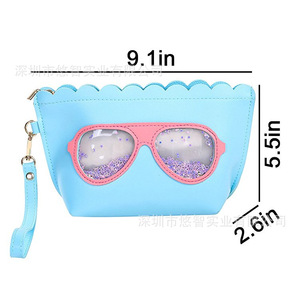 Cute candy-colored cosmetic bag with custom logo, portable travel cosmetic PU <b>storage</b> bag, <b>toiletry</b> bag - Product Image 1