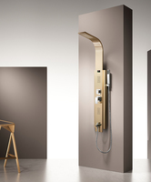 GS005 — panneau de douche élégant en acier inoxydable doré, colonne de douche nouveau style