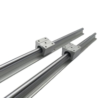 Rail de guidage linéaire en acier chromé rond CNC avec bloc linéaire SBR12UU SBR16IU SBR20UU