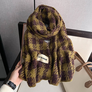 Mode hiver plus chaud tissé Plaid Pashmina châles pour femmes 65*200cm chaud sertissage écharpe étole <span class=keywords><strong>pied</strong></span> <span class=keywords><strong>de</strong></span> <span class=keywords><strong>poule</strong></span> cachemire écharpes - Product Image 5