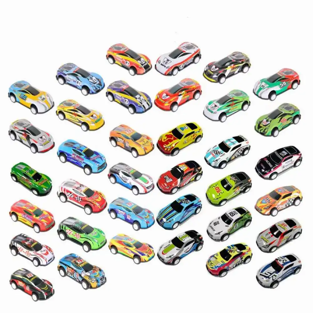 Alloy Racing Cars Model Toy Children Mini Iron Sheet Car Set Rebound Metal Pull back Alloy Cars Toys for Kids Birthday Gift