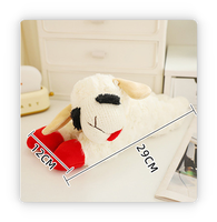 Jouet en peluche pour chat et chien Juicepet, écologique, en forme de mouton, style dessin animé, jouet interactif quotidien qui couine, fabriqué en coton PP doux