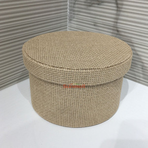 <span class=keywords><strong>Grande</strong></span> boîte à chapeaux <span class=keywords><strong>ronde</strong></span> Beige écologique, boîtes d'emballage de chapeaux rondes personnalisées avec couvercles, vente en gros - Product Image 2