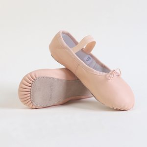 Chaussons <span class=keywords><strong>de</strong></span> <span class=keywords><strong>danse</strong></span> pour enfants Dansoft en <span class=keywords><strong>cuir</strong></span> pleine semelle - Product Image 3